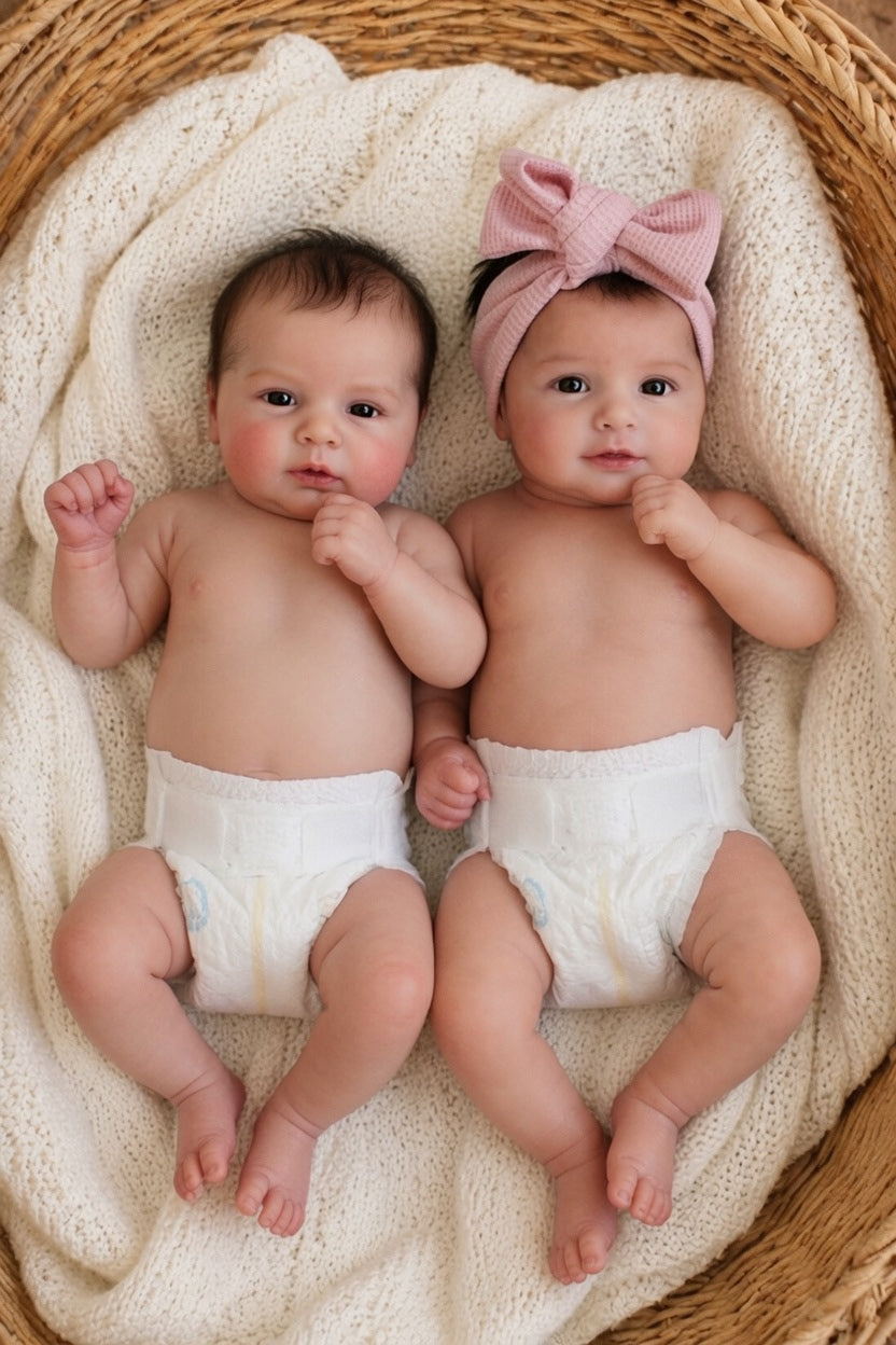 Casal de Bonecas Reborns Lucas y Isabely 29cm